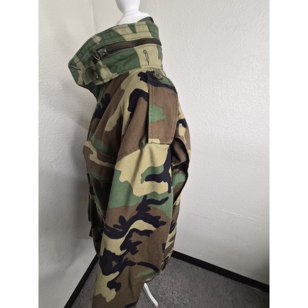 Vintage Golden Mfg Co Inc Coat Mens L/L Woodland Camo Cold Weather Field Jacket